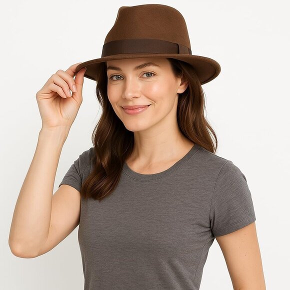 Adult Brown Fedora Hat Cosplay Halloween Costume Accessory Unisex main image 6